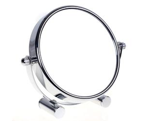 HIMRY® Doppio Specchio cosmetico/Specchio da Trucco, 360 ° drehbar. zweiseitig: Normale e 10 - Ingrandimento. Stand Specchio, Specchio da Barba, Bagno Spiegel. Cromato, KXD3104 - 10 X