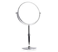HIMRY Ingranditori 5X Specchi da Trucco, Regolabile in Altezza, Doppia Faccia, con Piedistallo, 8 Pollici Specchio Bagno da Tavolo, Specchio Rasatura, Specchio Cosmetico, Cromato, KXD3114-5x