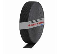 HIMRY KX_TKB5007-Black Elastico Piatto, Poliestere, Nero, 40m x 50mm, 40 unità