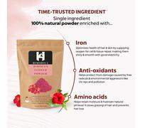 Himshila Nature Hibiscus Flower Powder per impacco viso e maschera per capell...