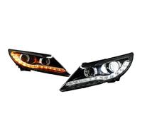 Himwqfuh Faro Proiettore Fanale Anteriore Per Kia Per Sportage Fari A LED 2011-2014 Fari Anteriori DRL Indicatori Di Direzione Abbaglianti Proiettore Angel Eye
