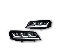 Himwqfuh Faro Proiettore Fanale Anteriore Per VW Per Touareg 2016-2019 Fari Anteriori A LED Fari Anteriori DRL Indicatori Di Direzione Abbaglianti Angel Eye Lente Del Proiettore
