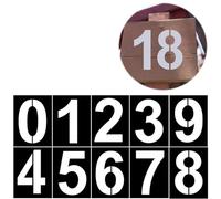 Hinapan 1 stencil con numeri grandi da 30,5 cm, 0 - 9 modelli di numero di indirizzo, riutilizzabili, numeri di indirizzo, stencil da pittura, arte da parete, modelli per torte