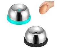 Hinapan 2 pezzi in acciaio inox, perforatore per uovo, tagliauova, tagliauova, picapasta in acciaio inox con punta di precisione, per uova sode, uova di anatra e campeggio