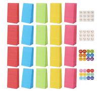 Hinapan 20 Sacchetti Regalo Colorati in Carta (24x13x8 cm) con 48 Adesivi e Etichette - Per Feste, Compleanni e Matrimoni (2)