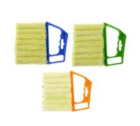 Hinapan 3 panni per tapparelle, mini pulitore manuale per persiane con 7 dita in microfibra rimovibili, spazzola lamellare per persiane, tende a farfalla e persiane