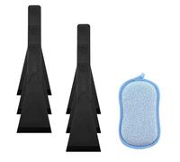 Hinapan 6 pezzi Raclette Pusher, raschietto in polipropilene, spatola angolare, con 1 spugna per risciacquo, utensili da cucina per padelle, griglia per formaggio, piastre gourmet, padelle per fonduta