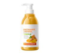 Hinapan Docciaschiuma Esfoliante alla Curcuma 520ml, Detergente Corpo Purificante con Effetto Scrub e Schiarimento, Formula Idratante ad Azione Profonda per una Pelle Levigata e Rilassata