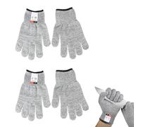 Hinapan Guanti antitaglio, 2 paia di guanti antitaglio, classe 5, qualità alimentare, per tagliare ostriche, filetti di pesce, taglio di carne e intaglio del legno (M)