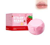 Hinapan Maschera per Labbra alla Fragola, Balsamo Labbra Nutriente Vitamina C, Trattamento Nottelabbra Idratante, Contrasta Secchezza e Screpolature, Riduce le Rugge Sottili