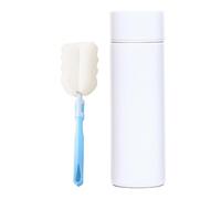 Hinapan Mini thermos da 150 ml, in acciaio inox, isolata da viaggio, per bevande calde e fredde, con spazzola da 1 tazza, compatta, bottiglia da caffè portatile per scuola, attività all'aperto (bianco