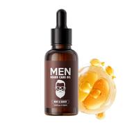 Hinapan Olio per Barba Nutriente, 2 Pezzi Trattamento Barba Ammorbidente, Formula con Oli Naturali che Idrata la Pelle, Ammorbidisce la Barba Irsuta e Lascia un Tocco Setoso e dall'Aspetto Sano