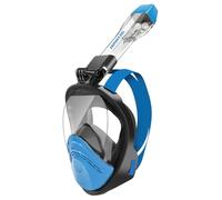 HINATAA Maschera Subacquea,Doppia Palla Galleggiante Maschera Snorkeling,180° Anti-Nebbia Leak Proof Maschera Facciale Integrale Snorkeling,Fotocamere Compatibili Bambini,Adulti (Nero Blu, L/XL)