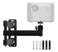 HINATDD Supporto per Proiettore da Parete con Attacco 1/4 Pollice, Estensibile 40cm, Ruotabile a 360°, Supporto Compatibile con Proiettore Fotocamera Reflex Webcam Anello Luminoso, Luce LED, Microfono