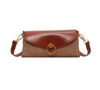 HINAYOSAN 2023 Piccole Borse Quadrate Borsa a Tracolla Per Le Donne Alla Moda PU Fibbia Del Cellulare Casual Alla Moda E Versatile Borsa A Tracolla, Marrone, One Size