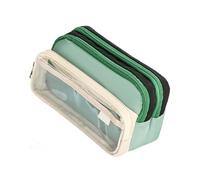 HINAYOSAN Astuccio per matite trasparente con colori a contrasto, spazioso astuccio per penne dal design giapponese, ideale per la scuola ed estetica, grande capacità, C