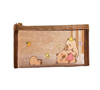 HINAYOSAN Astuccio per penne scolastiche a tema animale di grande capacità per pennarelli, forbici e forniture per ufficio Capybara Bag Organizers Bag Box, Amore