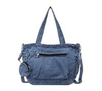 HINAYOSAN Borsa a tracolla alla moda in jeans per varie occasioni borsa da donna con comoda tracolla borsa per libri per studenti, Azzurro, One Size