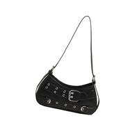 HINAYOSAN Borsa a tracolla da donna Borsa alla moda All-matching Ascelle Elegante Fibbia Ascella Retro Pendolarismo Per Viaggi Donne Spalla Moda Ascella Trendy Ascelle Viaggi Shopping, Nero , One Size