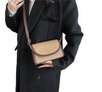 HINAYOSAN Borsa a tracolla di grande capacità di modo per le donne ragazza versatile quadrato fibbia vintage PU borsa a tracolla, cachi, One Size