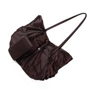 HINAYOSAN Borsa a tracolla in nylon essenziale per uso quotidiano organizzato con coulisse design pieghettato grande capacità per lavoro, scuola e tempo libero borsa shopper, Caff, One Size