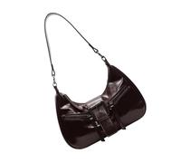 HINAYOSAN Borsa a tracolla in pelle PU alla moda per le donne elegante borsa con fibbia in metallo ascelle borsa a tracolla con cerniera borsa a tracolla borsa per uso quotidiano, Caff, One Size