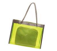 HINAYOSAN Borsa a tracolla leggera in PVC trasparente e alla moda di grande capacità e borsa per trucco impostata per la spesa o la spalla trasparente resistente all'acqua di evento dello stadio