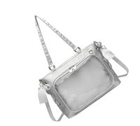 HINAYOSAN Borsa a tracolla trasparente per esposizione di spille, bella Itabag Cravatta Fiocchi Spalla Scuola Casual Messaggeri Cravatta Fiocchi Crossbody Bella Itabag Con Finestra Trasparente Spalla