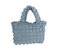HINAYOSAN Borsa per ascelle di grande capacità in tela versatile da viaggio tinta unita borsa per il tempo libero borsa a pieghe nuvola sotto le ascelle versatile e alla moda borsa, Blu, One Size