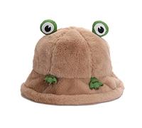 HINAYOSAN Cappelli invernali da donna in peluche carino cartone animato per rana cappello caldo da pescatore all'aperto berretti per ragazze 5 colori Cartoon Frog Bucket cappello per le donne alla