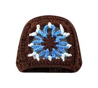 HINAYOSAN Cappello con motivo floreale all'uncinetto, per adulti, elastico, lavorato a maglia, regalo caldo per studenti e adolescenti, cappelli da donna, cappelli invernali per donne invernali per