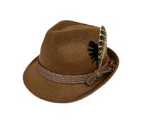 HINAYOSAN Cappello da torta di maiale a tema birra Homburg Widget piumato adorabile copricapo da gentiluomini per signori cappelli fedora per donne uomini