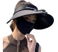 HINAYOSAN Cappello di raffreddamento ricaricabile con ventola di ventilazione integrata per attività all'aperto Cappello da sole leggero design traspirante accessorio di raffreddamento unisex, Nero