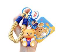HINAYOSAN Cartoon Butter Bear Portachiavi Zaino Sportivo Charm Borsa Pendente Leggero In Lega PVC Decors Per Borse Regali Portatile Borsa Del Fumetto Accessorio, Giallo