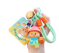 HINAYOSAN Cartoon Butter Bear Portachiavi Zaino Sportivo Charm Borsa Pendente Leggero In Lega PVC Decors Per Borse Regali Portatile Borsa Del Fumetto Accessorio, Verde
