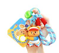 HINAYOSAN Cartoon Butter Bear Portachiavi Zaino Sportivo Charm Borsa Pendente Leggero In Lega PVC Decors Per Borse Regali Portatile Borsa Del Fumetto Accessorio, Blu