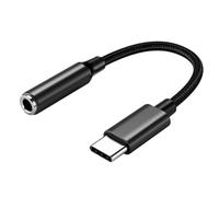 HINAYOSAN Cavo adattatore portatile per auricolari tipo C a jack per cuffie da 3,5 mm, cavo dongle USB 11 cm tipo USB con cancellazione del rumore