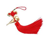 HINAYOSAN Ciondolo a forma di zucca in rame a bocca aperta, con nappe a nodo cinese, per interni del veicolo, artefatto culturale tradizionale, patrimonio culturale, regalo per la casa