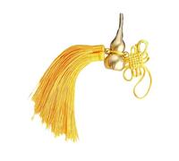 HINAYOSAN Ciondolo a forma di zucca in rame a bocca aperta, con nappe a nodo cinese, per interni del veicolo, artefatto culturale tradizionale, patrimonio culturale, regalo per la casa