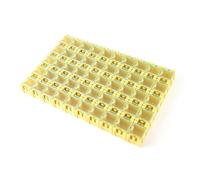 HINAYOSAN Confezione da 50 robuste scatole organizer per componenti in ABS con coperchi trasparenti per riporre componenti elettronici, contenitori impilabili
