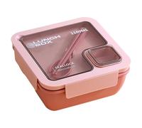 HINAYOSAN Contenitore per il pranzo a più sezioni con coperchio sigillato, design riscaldabile per microonde, per separare cibi caldi e freddi, scomparto a prova di perdite