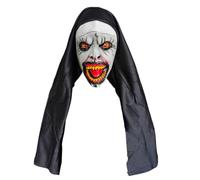 HINAYOSAN Copricapo creativo in lattice per suora, progettato per un comodo uso a lungo termine in Halloween, eventi e giochi di ruolo, spaventosa suora che copre il viso