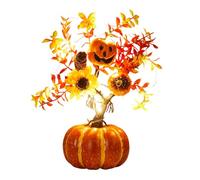 HINAYOSAN Decorazione a LED a forma di zucca per albero a batteria, ornamento per il Ringraziamento Halloween per la casa, caminetti, caminetti, decorazione stagionale per la casa per bancone della