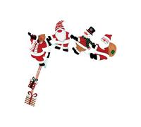 HINAYOSAN Decorazione per porta in legno con cornice di Babbo Natale, decorazione per la casa, festival, festività, finestra, accessorio creativo, decorazione natalizia per la casa, ornamento in legno