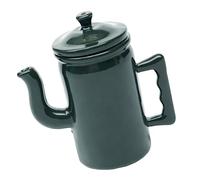 HINAYOSAN Design classico 1/12 case delle bambole in metallo bollitore da caffè coperchio incernierato in miniatura mobili da cucina accessorio retrò case delle bambole accessori con coperchio