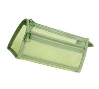 HINAYOSAN Doppio strato Mesh Astuccio Penna Sacchetto di Grande Capacità Sacchetti Trasparente Scrivania Organizzatori Cancella Doppio Strato Mesh Organizzatori, Verde