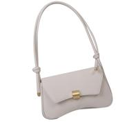 HINAYOSAN Elegante borsa a tracolla in pelle PU per le donne con patta copre borsa a tracolla con fibbia in metallo per tutti i giorni essenziale borsa a tracolla vintage, bianco, One Size