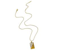 HINAYOSAN Elegante collana con ciondolo a forma di carta dei tarocchi, realizzata in robusto acciaio inossidabile, accessorio per un look unico da indossare tutti i giorni, Misura unica, come