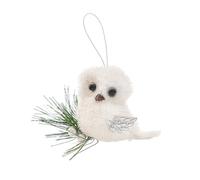 HINAYOSAN Elegante gufo in peluche ornamento per le vacanze con corda per albero di Natale decorazione da parete e riunioni di famiglia gufo decorazione albero