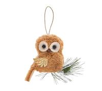 HINAYOSAN Elegante gufo in peluche ornamento per le vacanze con corda per albero di Natale decorazione da parete e riunioni di famiglia gufo decorazione albero